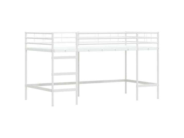 Lit 107x200cm - VIDAXL - Lit mezzanine pour enfants - Blanc Acier L16943