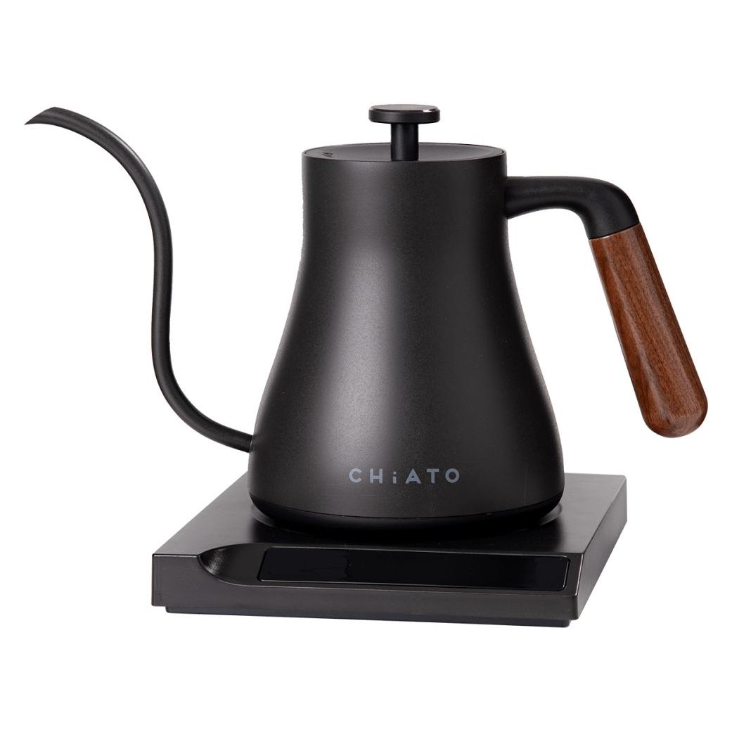 CHiATO Elektrischer Wasserkocher flowPLAY Gooseneck, 0,6 l - schwarz (0.60 l) (ChiatoKettleYH4)