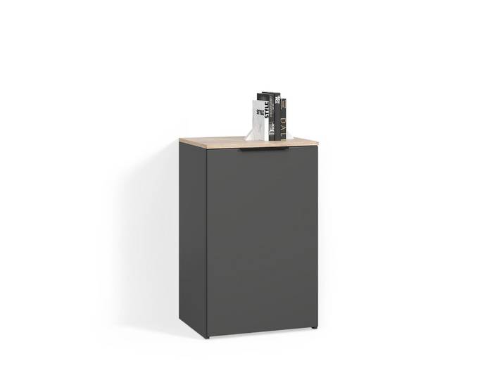 KOMMODE Piave Anthrazit mit Regal