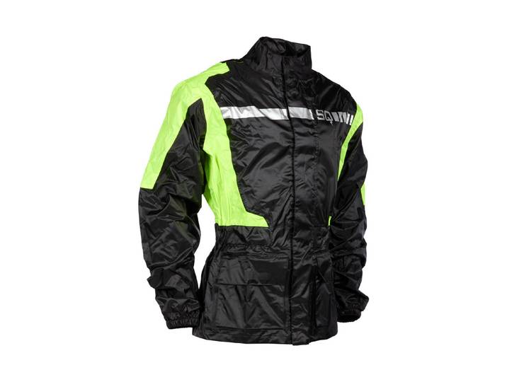 SQ Motorrad-Regenjacke Bristol Schwarz-Gelb M