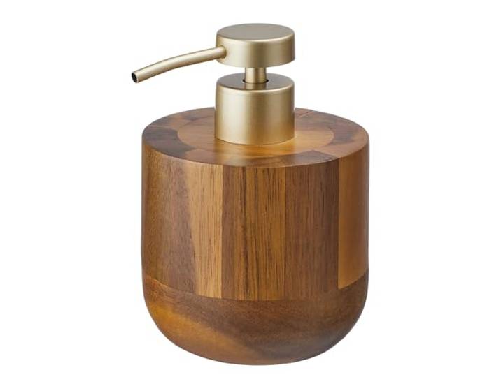 BUTLERS Seifenspender 13 cm Akazienholz - Acacia - Edelstahlpumpe