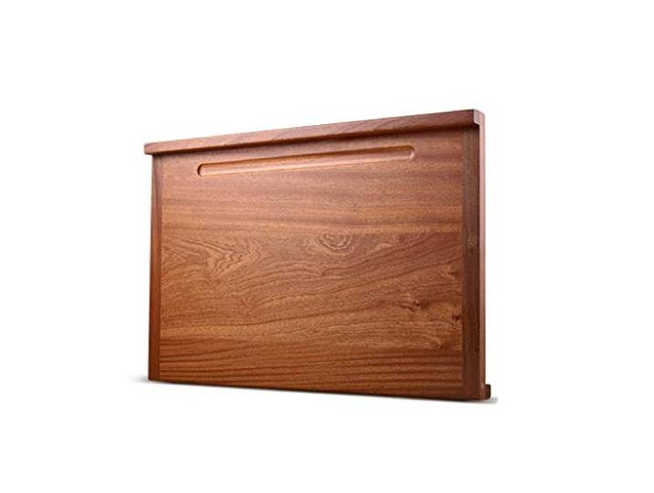 XOOPIT Schneidebrett, extra großes Schneidebrett, wendbar, Mahagoni-Holz, Küche, Schneideblock zum Backen/Nudeln/Fleisch/verschiedene Lebensmittel, Nudelholz, Rillen-Design