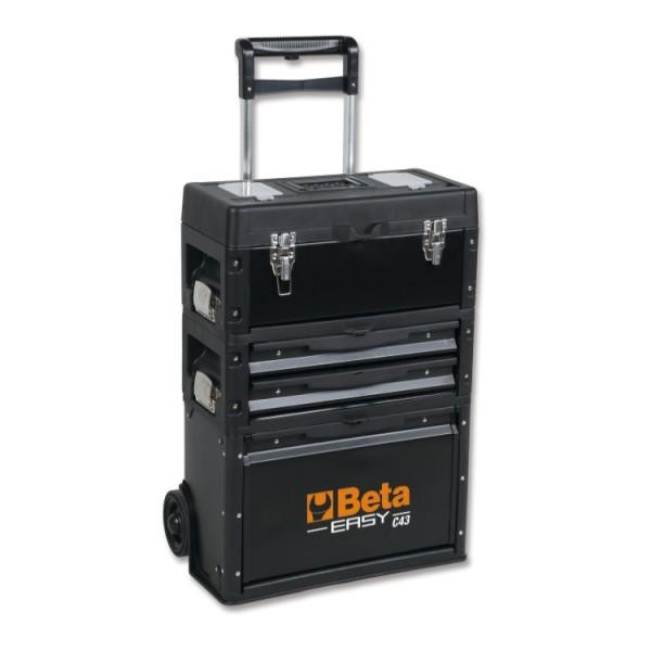 Beta C43 Trolley met 3 afneembare modules - Zwart