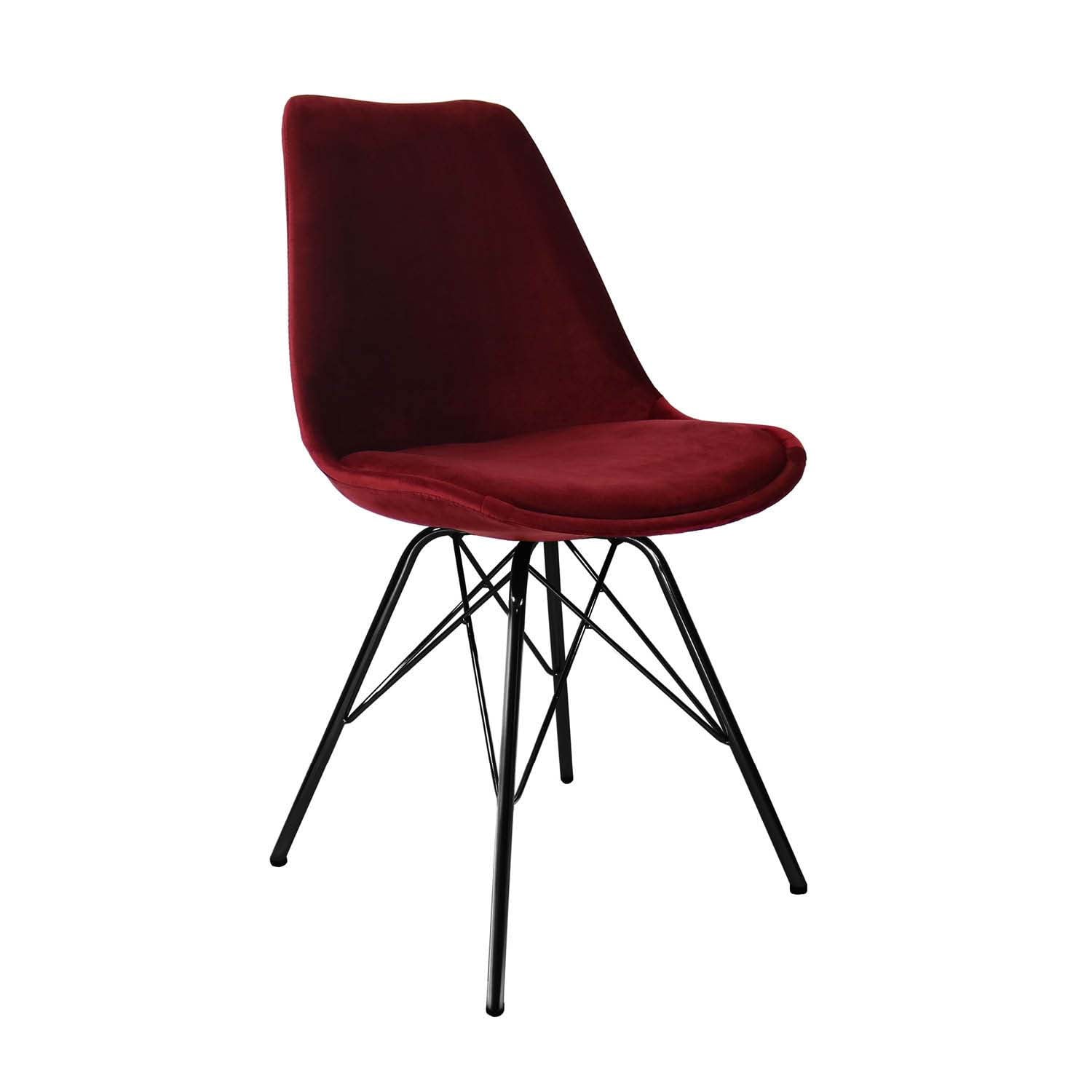 Kick kuipstoel Velvet - Rood Kersenrood