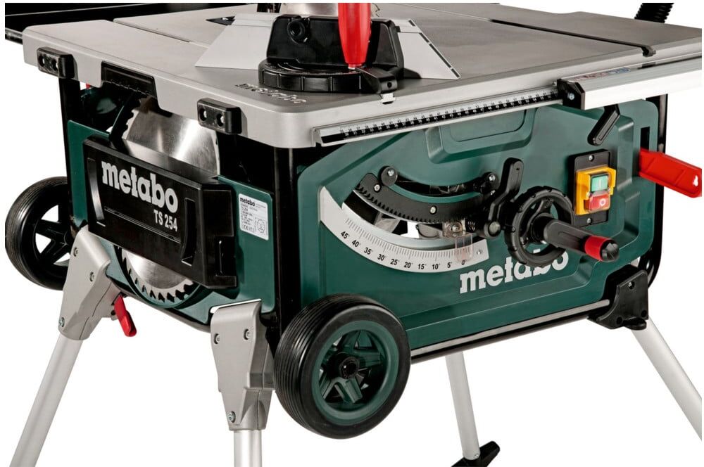 Metabo TS 254 Tischkreissäge mit Untergestell und Trolleyfunktion, 600668000)
