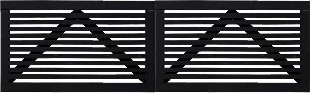 Plus Tokyo Doppeltor - 300 x 90 cm - schwarz
