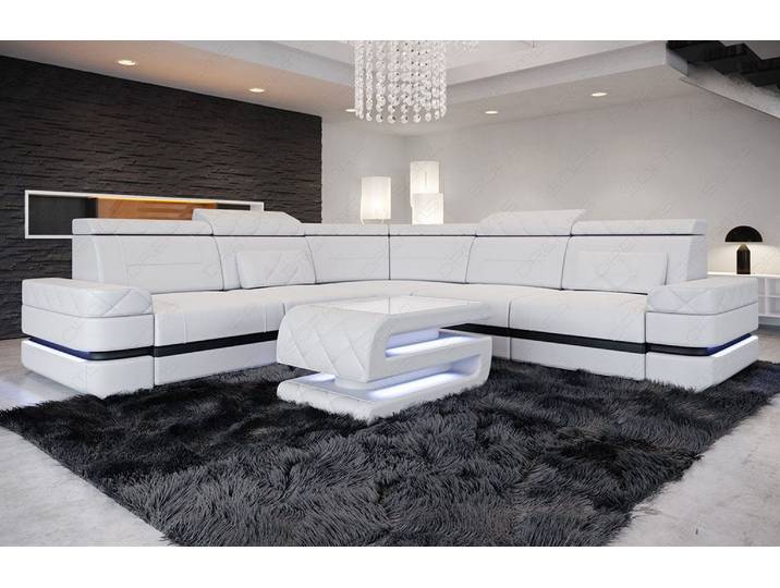Mini Couch Positano L-Form in Leder