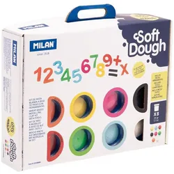 Milan Viele Zahlen Knete 59g 8 Farben MAILAND