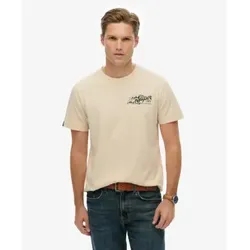 Superdry für Herren. M1012241A Beigefarbenes Lofi-T-Shirt (XL), Lässig, Baumwolle, Kurzarm