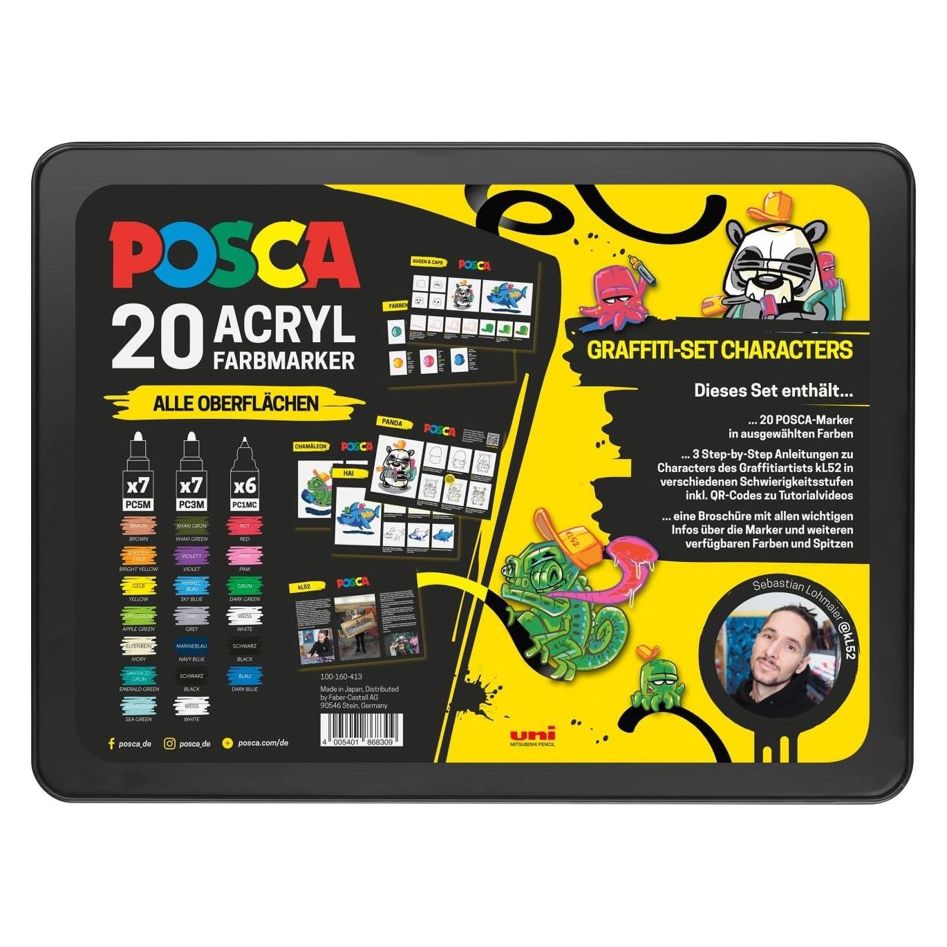 Posca Marker Metalletui Graffiti (20x) (186830)