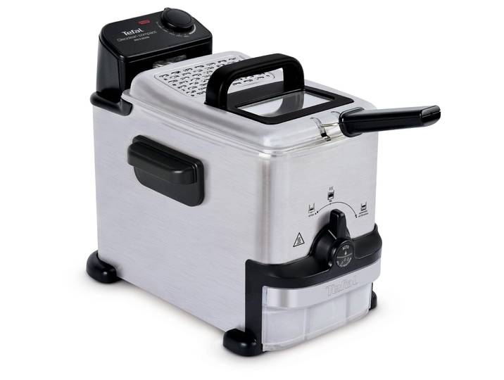 Fritteuse Tefal Oleoclean Compact 2 l - Farbe: Schwarz, Silber matt - Fritteuse