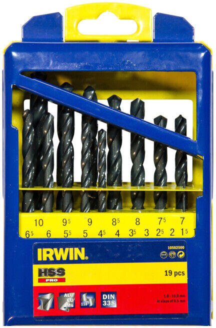 Irwin Set de forets métal HSS 19 pièces ; Irwin Tools (10502500)