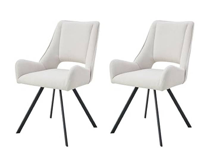 xonox.home – 4 Fuß Stuhl Helen 56x91x63 cm Creme 2er Set – Zeitloser Esszimmerstuhl robust und stabil – Bis 120 kg belastbar – Komfortabler Design-Stuhl für Wohnzimmer und Essbereich