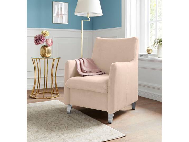 Sessel SIT & MORE Daytona , beige (creme), B:70cm H:95cm T:76cm, Struktur (100% Polyester);Luxus-Microfaser ALTARA NUBUCK (100% Polyester);Luxus-Microfaser weich (98% Polyester, 2% Polyamid), Sessel, Sessel