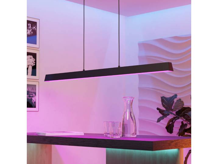 EGLO connect Smarte Hängeleuchte Connect Simolaris-z, dimmbar, schwarz, für Wohn- / Esszimmer, Metall, Modern
