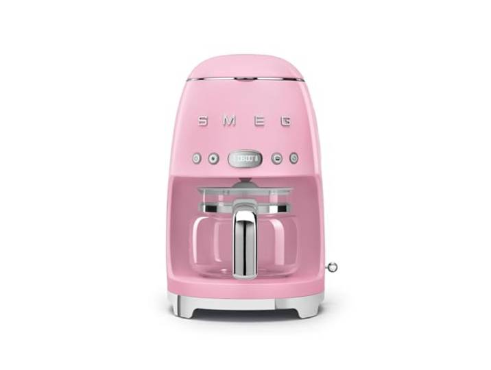 Smeg, DCF02PKEU, Filter -Kaffeemaschine, Aroma und Autostart -Funktion, Glaskaraffe bis 12 Tassen, 2 Intensitätsniveaus, Warmhaltefunktion, 1050W, Pink