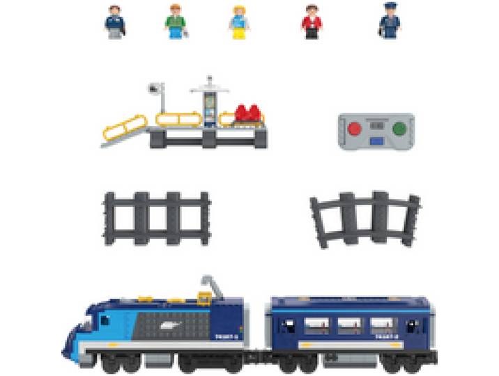 LUPILU® Set de construction train (train de passagers)