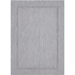 TEPPICH Outdoor ALSTER in Silber, einfarbig, 80 x 250 cm