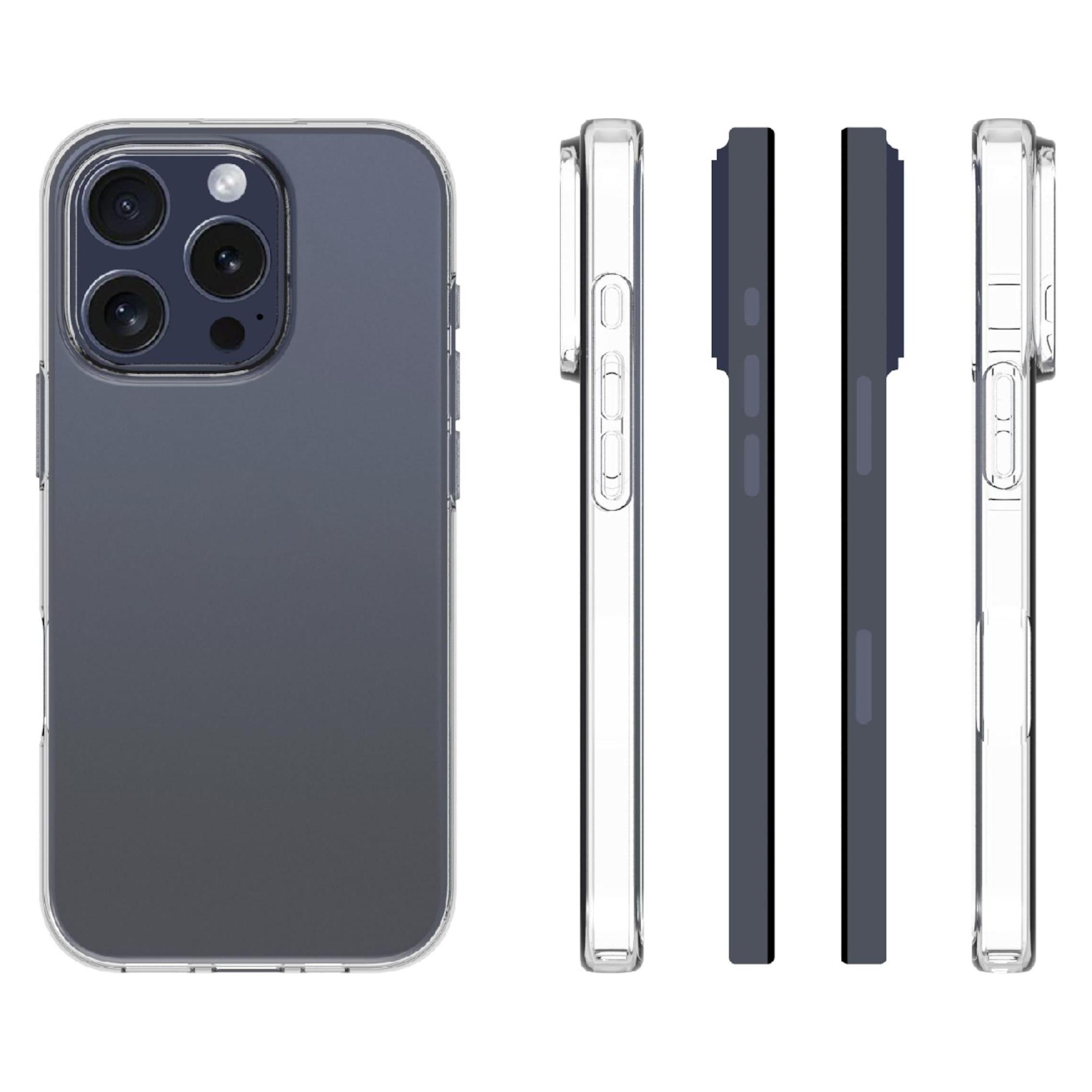 Iiglo iPhone 16 Pro Silikone cover (gennemsigtig) (Apple iPhone 16 Pro) (I-TPU-16P)