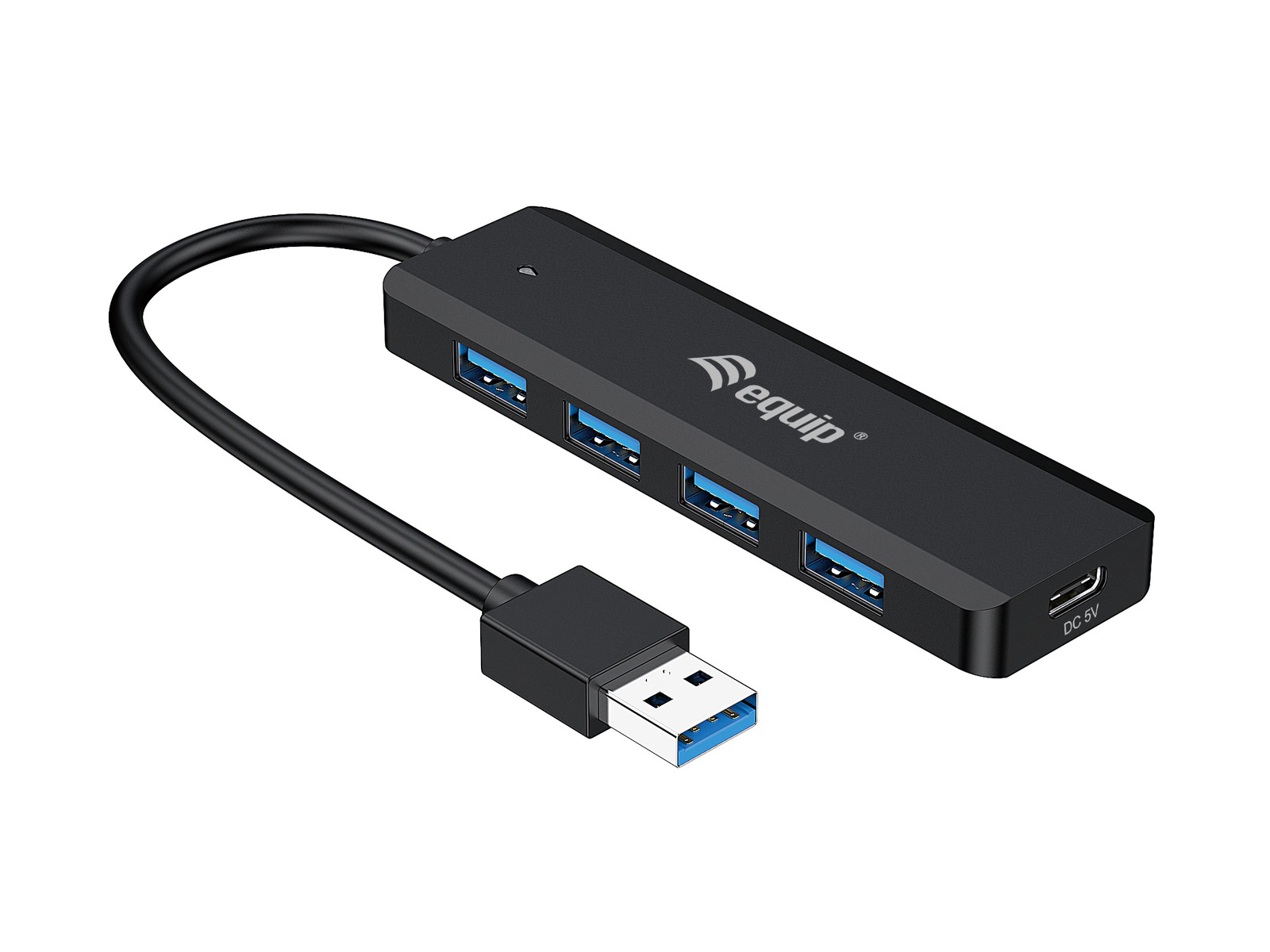 Equip 128959 USB 3.2-hub met 4 poorten en USB-C adapter, 5 Gbps