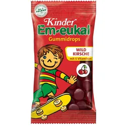 EM-EUKAL Kinder Gummidrops Wildkirsche zuckerhalt. 75 g