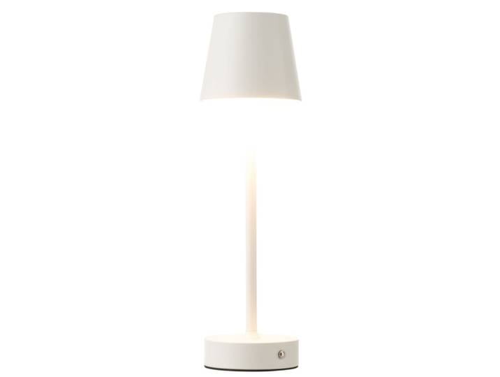 Lampe rechargeable en métal blanc 11.5x11.5x37 cm