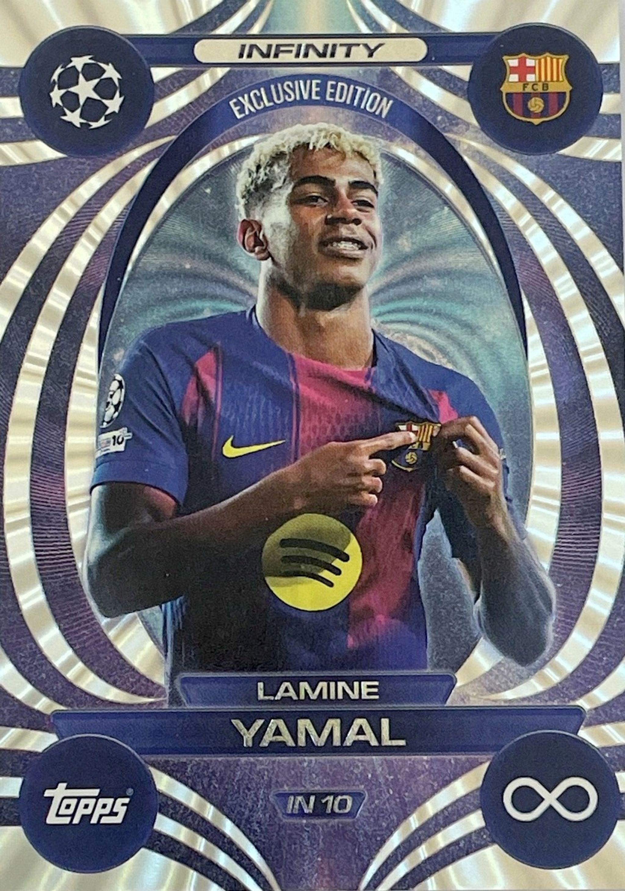 Topps Match Attax Extra 2025 2026 Infinity Laminated Yamal Fc Barcelona In10