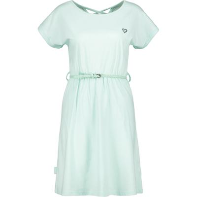 Blusenkleid ALIFE & KICKIN, Damen, Gr. S, Normalgrößen, grün (aqua), 65% Baumwolle, 35% Polyester, Rundhals, Kleider Blusenkleid