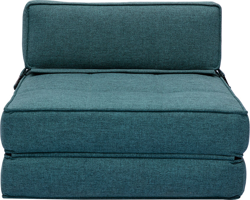 Miliboo 1-Sitzer-Schlafsessel in entenblauem Stoff KATY