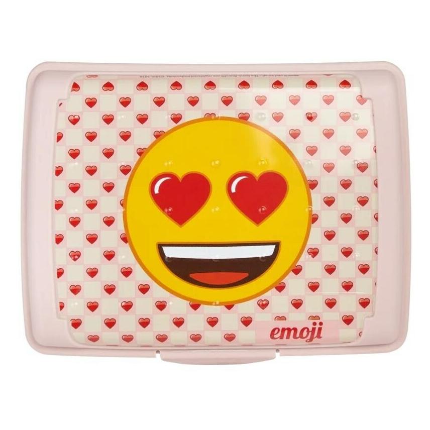 keeeper Brotdose carla mini Emoji Hearts, 0,5 L, rosa Deco-Click-Box mini, PP, praktischer Verschluss (1070458135200)