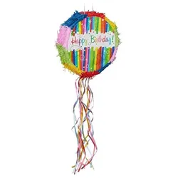 relaxdays Pinata »Geburtstag« Ø 32 cm bunt mehrfarbig