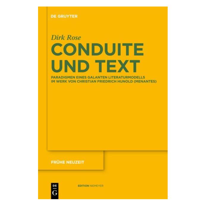 De Gruyter Conduite und Text (Deutsch, Hardcover, Dirk Rose) (7278054)
