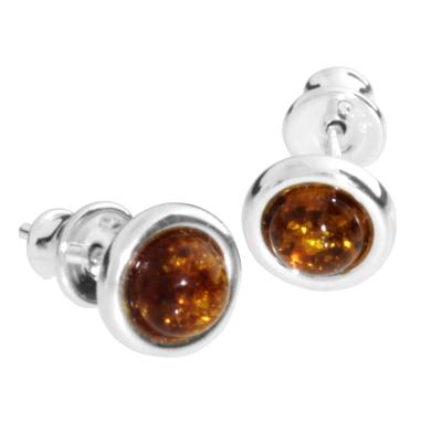 Paar Ohrstecker OSTSEE-SCHMUCK "- Marit - Silber 925/000 - Bernstein" Gr. 10, silber (silber 925, silberfarben, weiß), Ohrringe, Damen, 10, Silber 925 (Sterlingsilber)