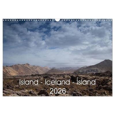 Island - Iceland - Ísland (Wandkalender 2026 DIN A3 quer), CALVENDO Monatskalender