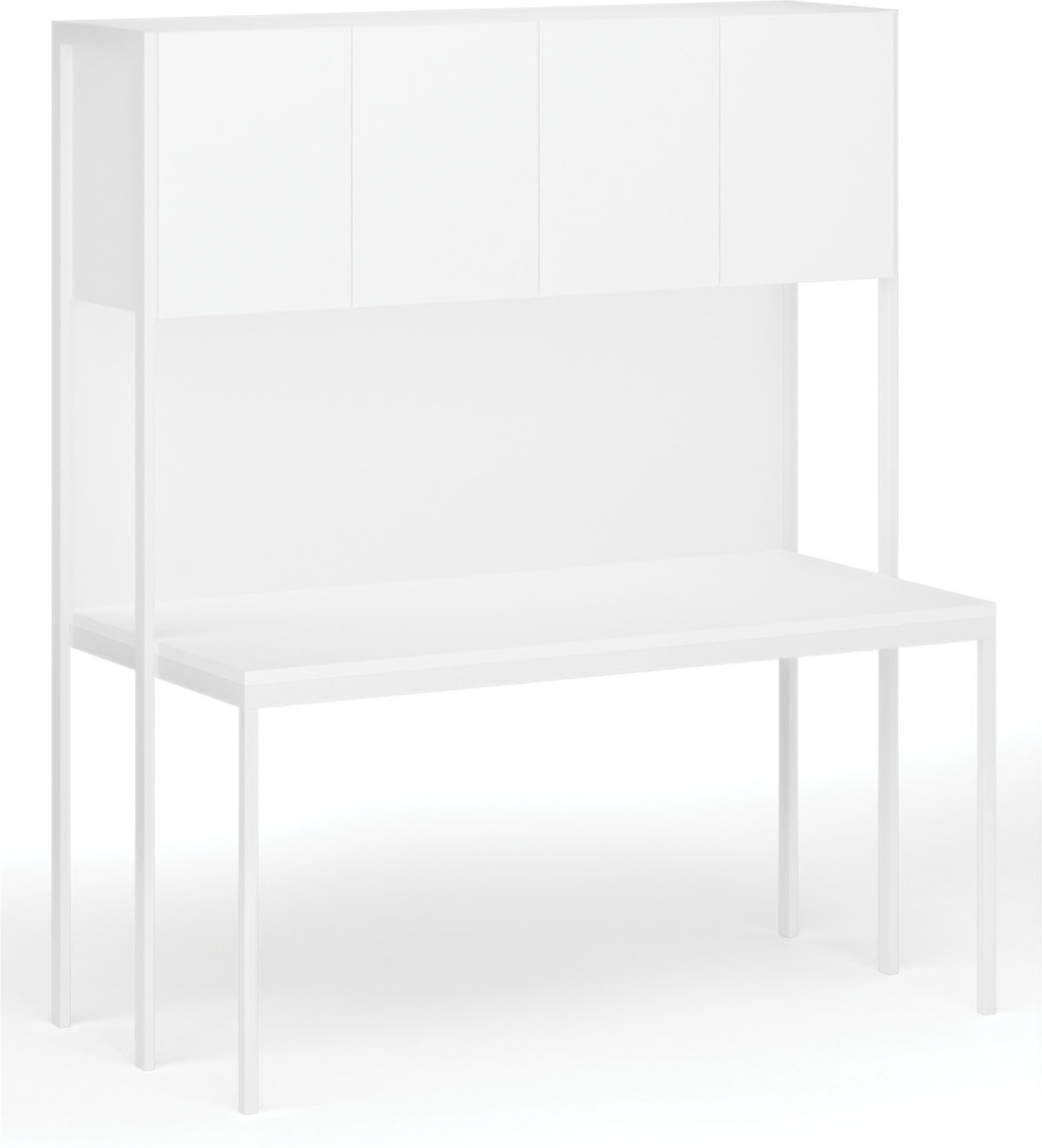B2B Partner Schreibtisch mit Stauraum HOME OFFICE, weiß