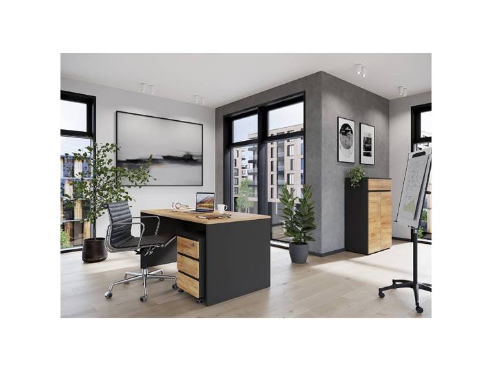 Ensemble bureau GW-Lisbonne II 3 élém. Marron/Noir