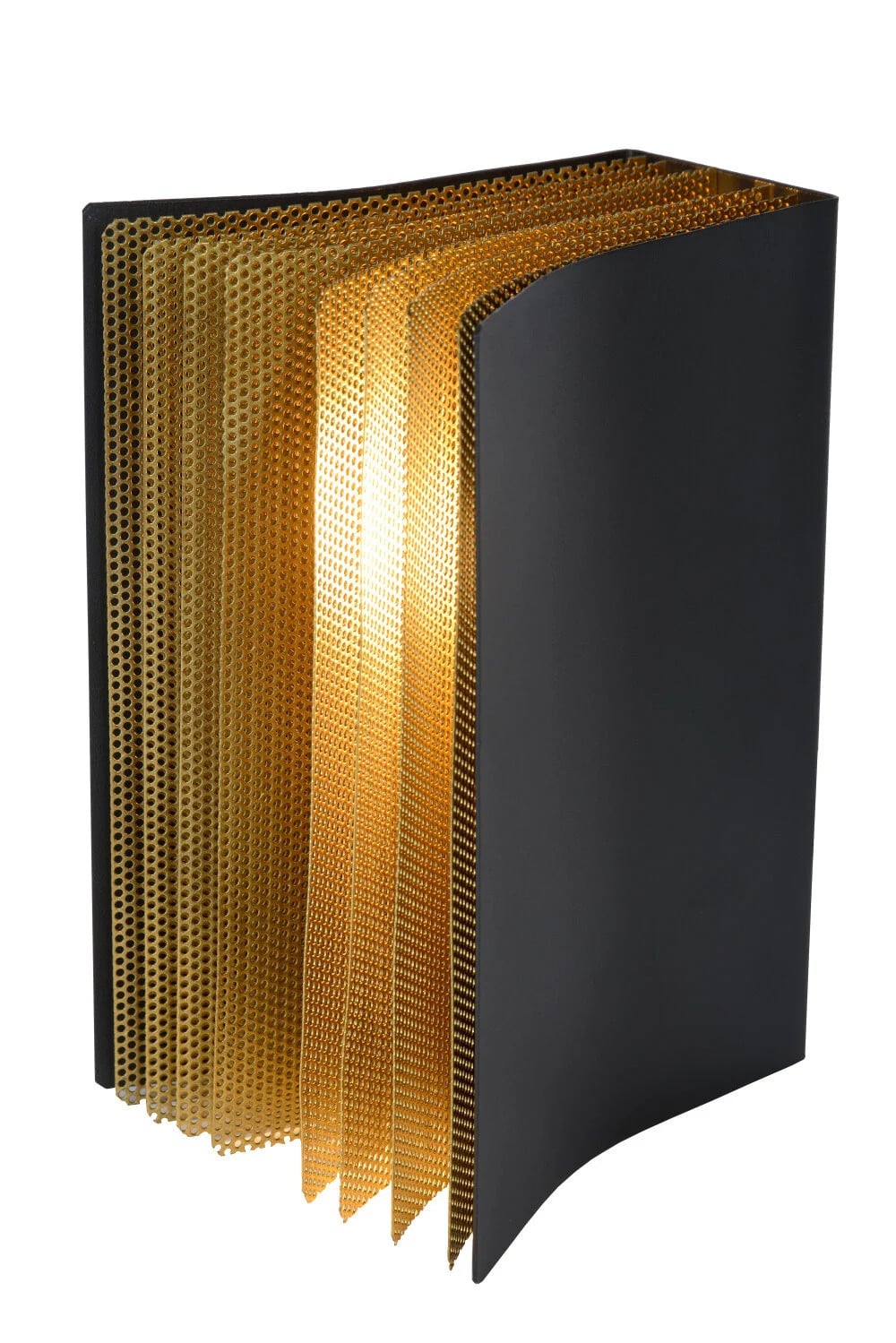 Lucide Extravaganza Livret Tafellamp Design - Zwart/Goud - E14