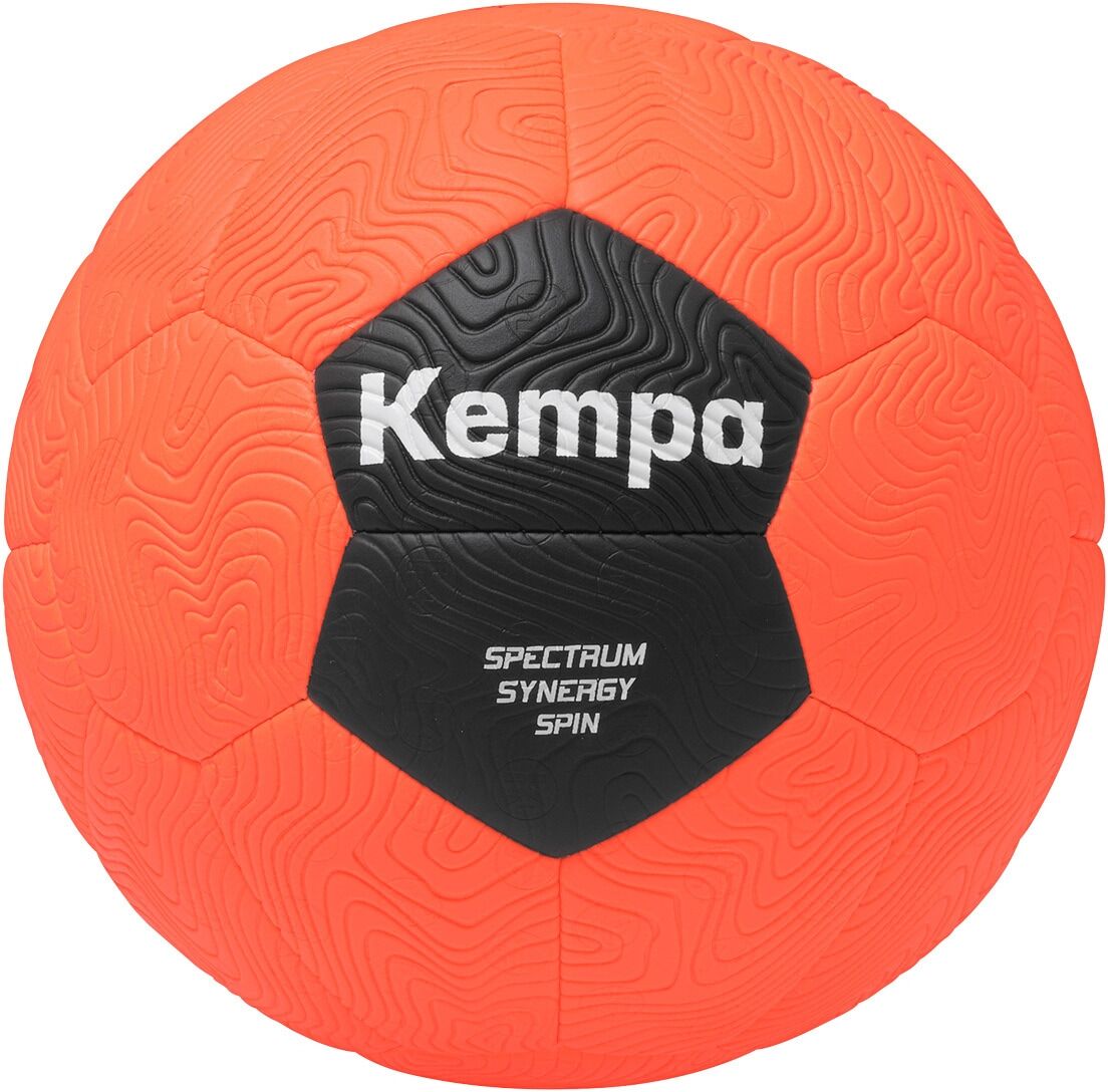 Handball KEMPA "Handball Spectrum Synergy Spin" Gr. 2, rot (fluo rot, schwarz), Bälle, 2, 0,3 g, Synthetik, Handball