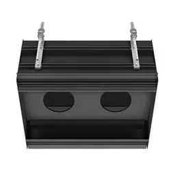 Gessi lineares Deckeneinbau-System, Grundkörper L = 460 mm mit 2-Loch-Innenblende für 2 Module, 61123299