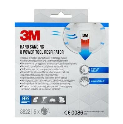 3M Cool Flow 8822 FFP2 NR D Atemschutzmasken, 5 stuks