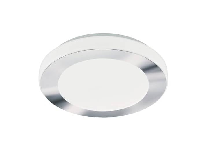 EGLO LED Plafonnier LED Carpi\, lampe de plafond salle de bain\, luminaire salle d'eau en métal chromé et plastique blanc\, LED lumière chaude\, IP44\, Ø 30 cm