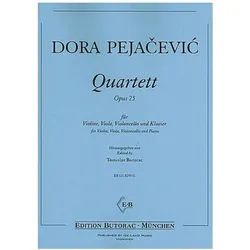 Quartett d-moll op.25 für Violine, Viola, Violoncello und Klavier Stimmen, Fachbücher von Dora Pejacevic