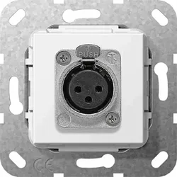 Gira XLR-Buchse D-Serie Einsatz reinweiß