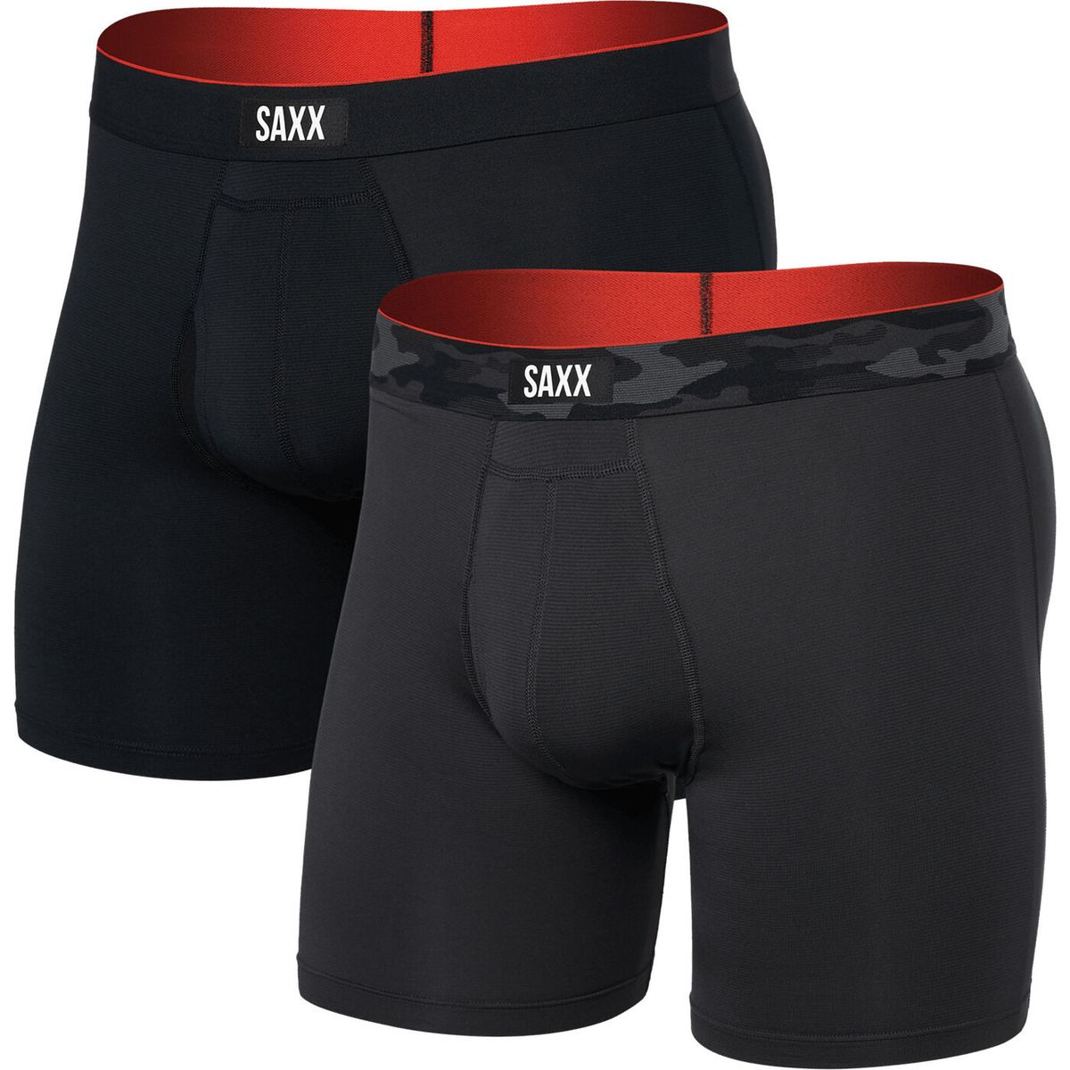 Saxx Multi-sport Mesh Boxer Brief FLY 2PK remote camo wb/black (RCW) L SXPP2MS-RCW-L