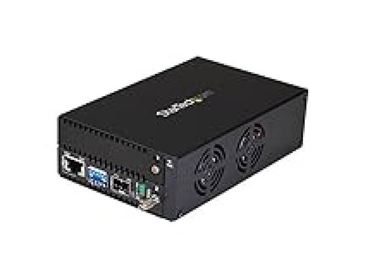 StarTech.com Convertisseur de média fibre optique 10 Gigabit Ethernet avec SFP+ ouvert - Géré (ET10GSFP)