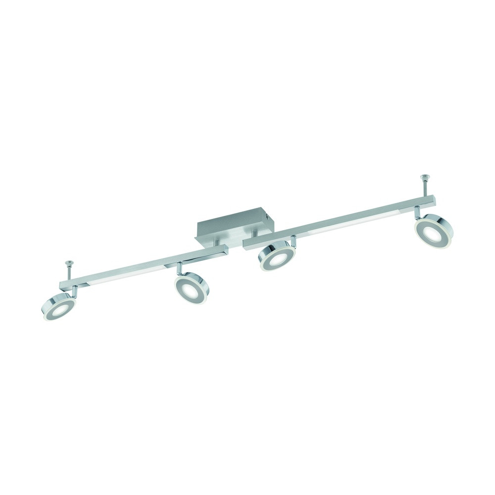 Eglo Cardillio 4-lichts plafondlamp in chroom en zilver