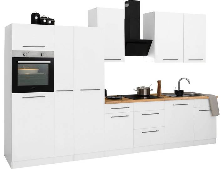 wiho Küchen Küchenzeile Unna, mit E-Geräten, Breite 360 cm