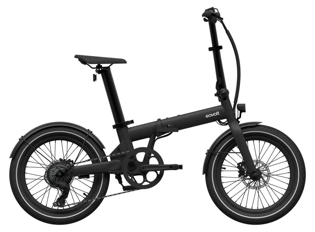 EOVOLT Afternoon 20" E-Klapprad Modell 2023 - Onyx Black - 70km Reichweite & Hydraulikbremsen