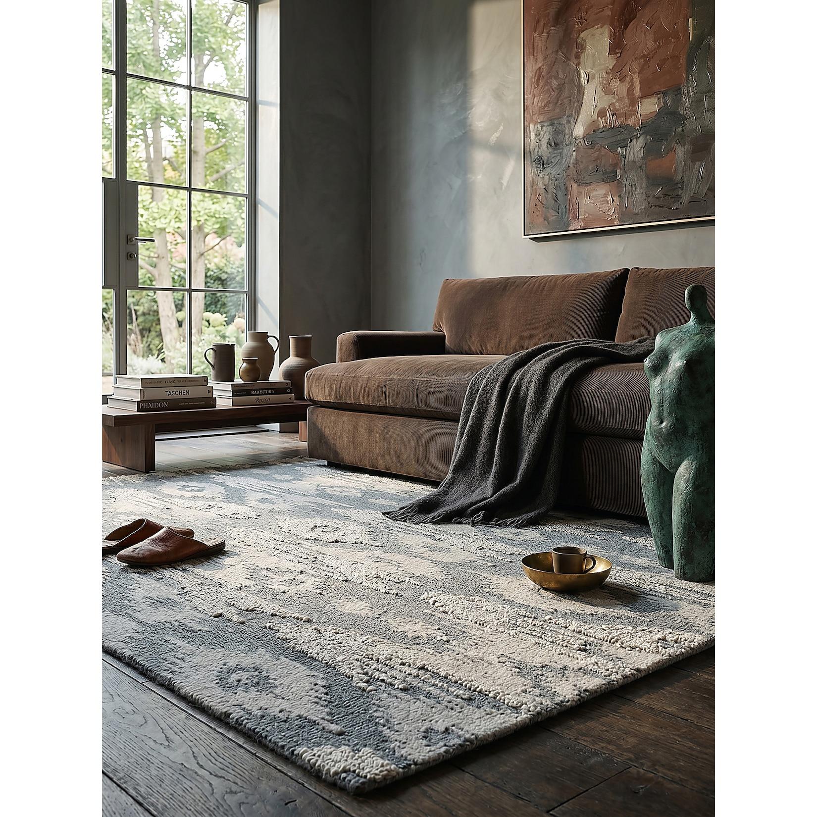 Wollteppich Ethno Blau 200 x 290 cm - SOAR Kadima Design