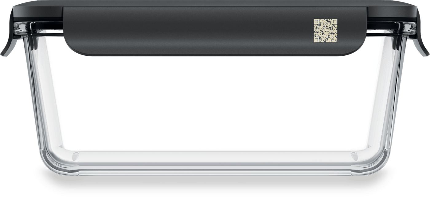 Miele GaLa-L Gourmet-Box L Box Rechteckig 1,6 l Glas (Schwarz, Transparent) 12636190